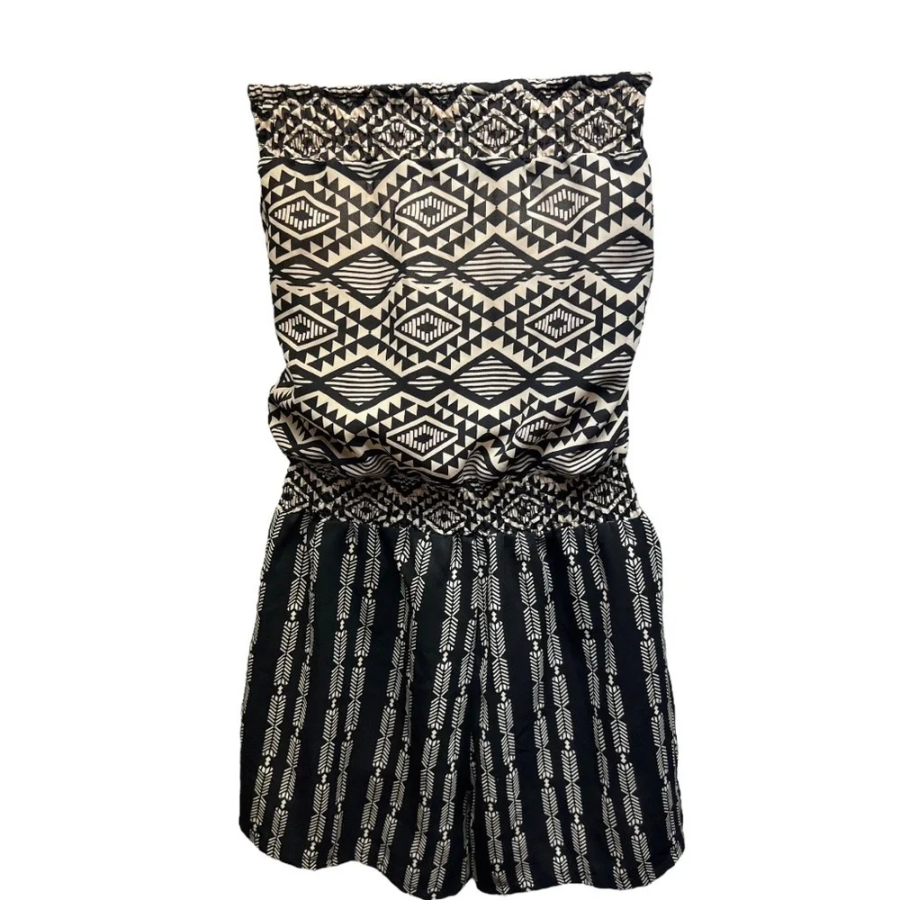 Xhilaration Romper Playsuit‎ S Tribal Sequins Embroidery Boho Festival Summer - Picture 6 of 9